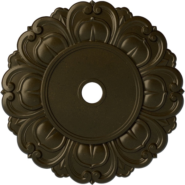 Ekena Millwork Angel Ceiling Medallion (Fits Canopies up to 15 3/4"), 32 1/4"OD x 3 5/8"ID x 1 1/8"P, Green Gold CM32ANGGS - main